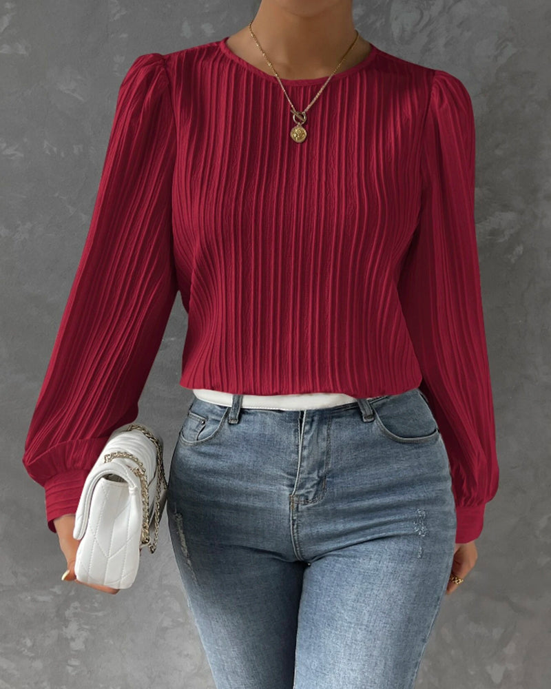 Sylis | Elegant shirt with round collar