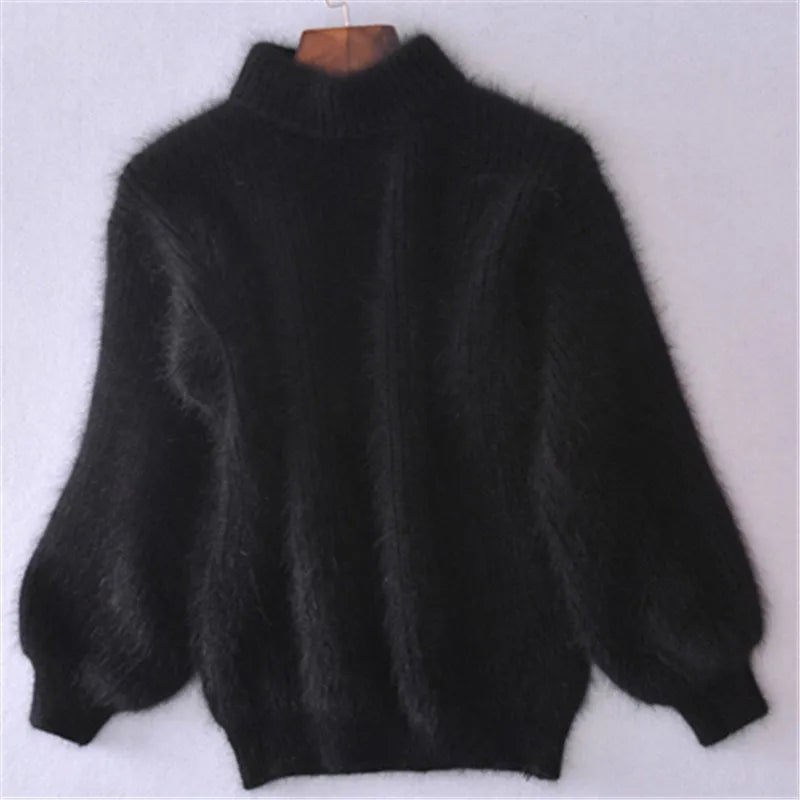 Sylis-Mode - Loose knitted solid color sweaters - Vintage Angora sweater