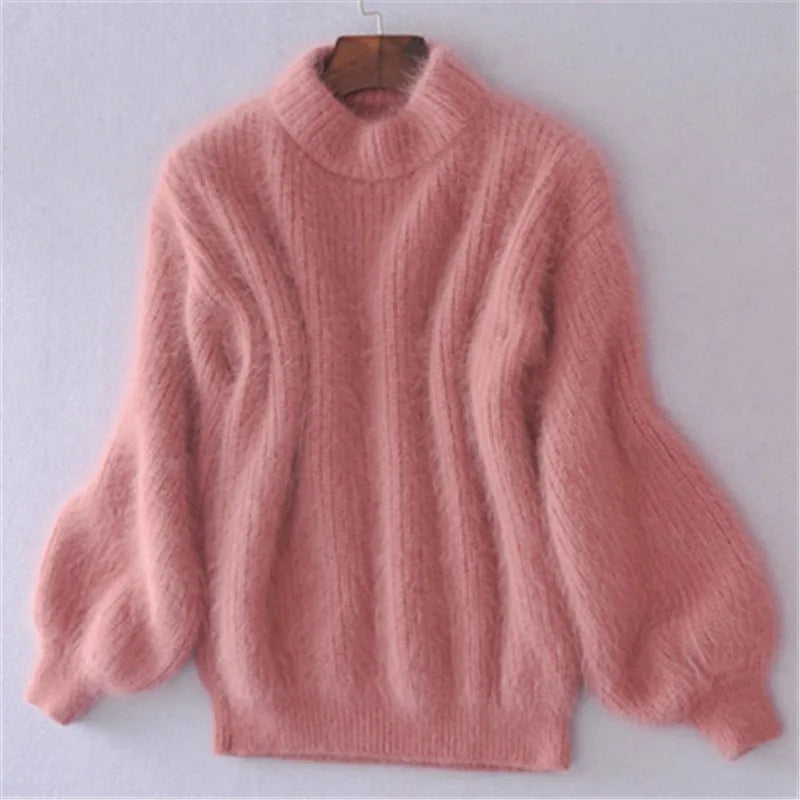 Sylis-Mode - Loose knitted solid color sweaters - Vintage Angora sweater