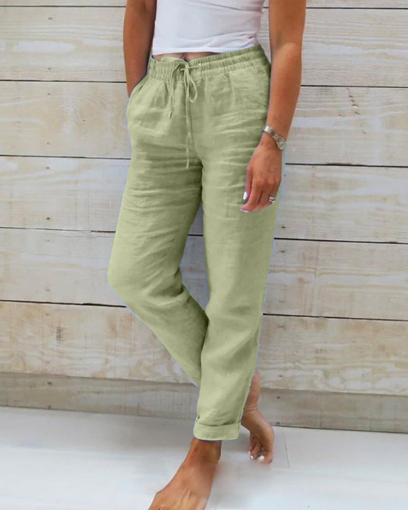 Sylis | Cotton Elasticated Trousers