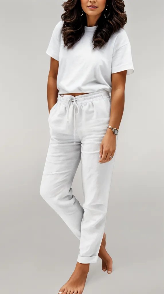 Sylis | Cotton Linen Elasticated Trousers