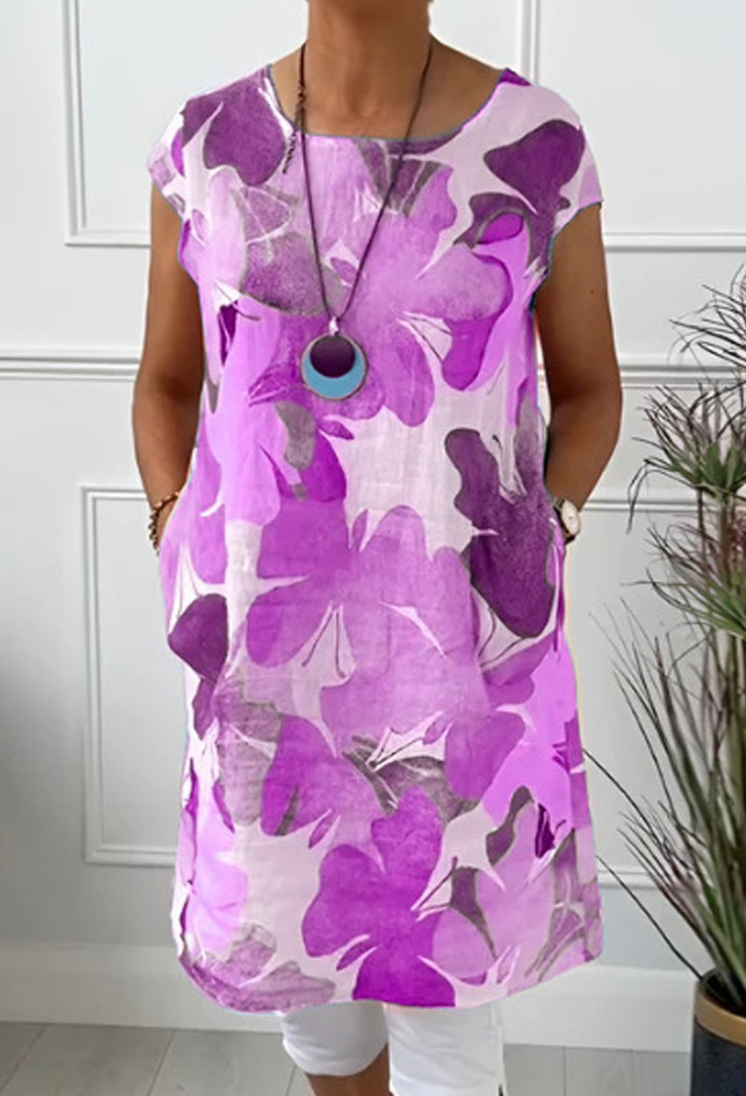 Sylis | Comfortable Dress with Butterfly Print