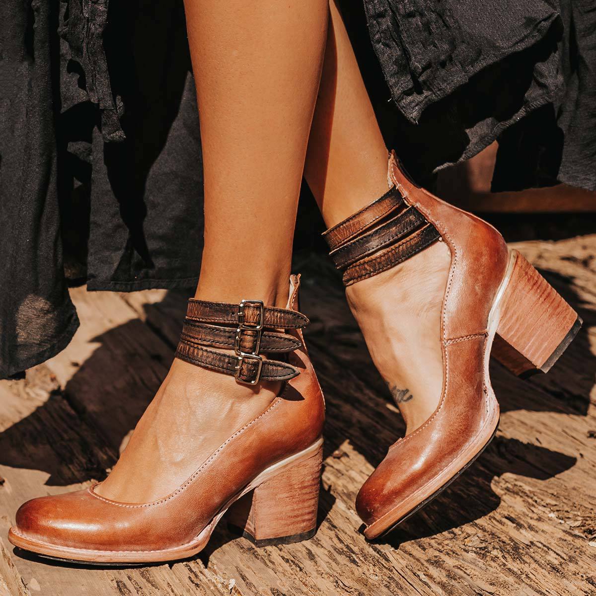 Sylis | Strapped Block Heel Shoes