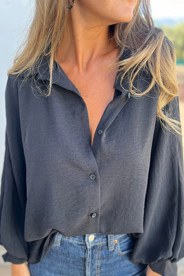 Sylis | Relaxed Fit Batwing Buttoned Top