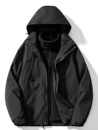 Sylis-Mode | 3-in-1 Fleece Winter jacket with hood for ladies