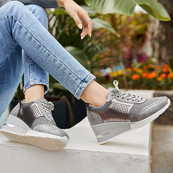Sylis | High heel sneakers with wedge sole
