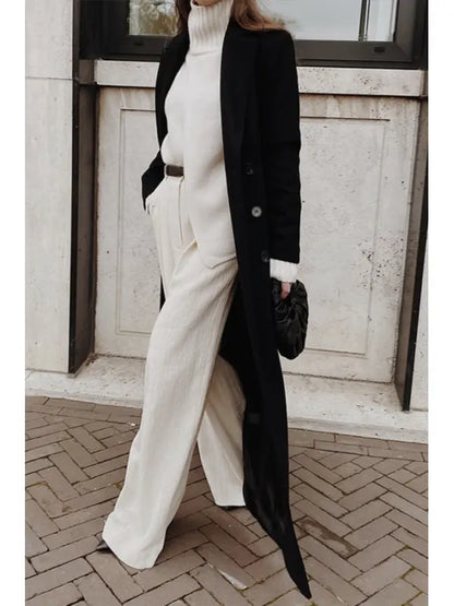 Sylis-Mode | Black Relaxed Winter Coat