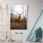 Misty Fall Deer - Canvas Wall Art Painting