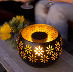 Flower Pattern Candle Lamp – Decorative LED Table Lamp for Stylish Lighting