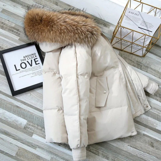Sylis-Mode | Winter coat with hood in faux fur