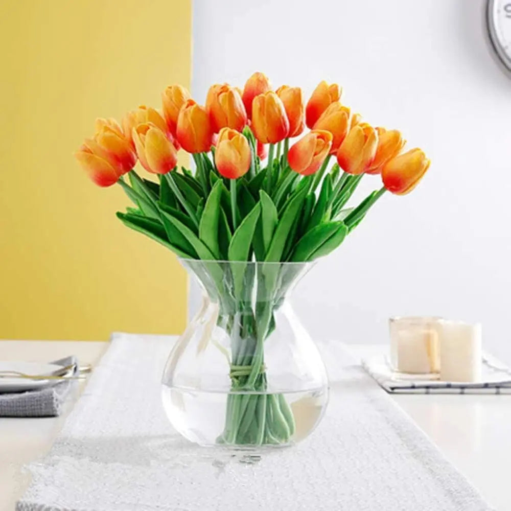 10-piece set artificial tulips made of latex – stylish and durable decorative flowers