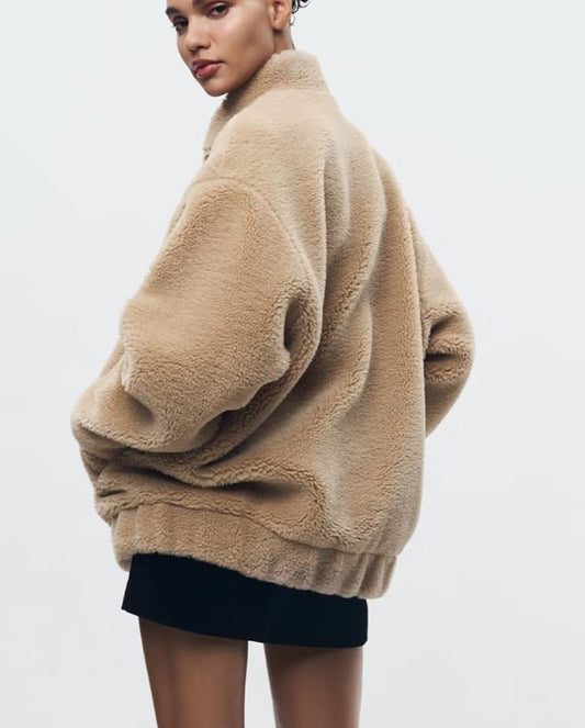 Sylis | Soft Oversized Teddy Bear Fleece Jacket