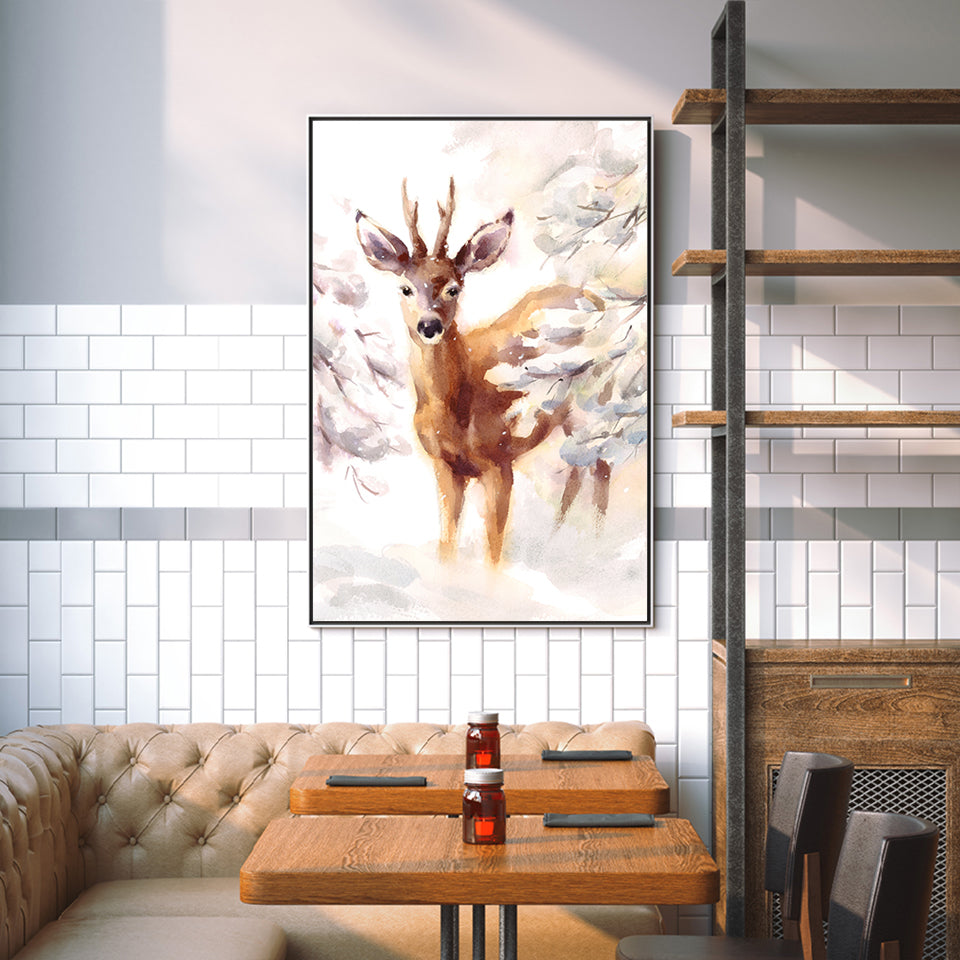 Young Elegant Deer - Canvas Wall Art Painting