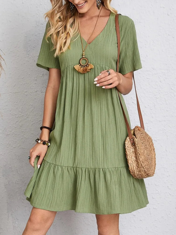 Sylis | Summer Dress With V-Neck