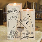 Smile A Lot More - Wooden Candle Holder with Candle Gift for Your Loved Ones