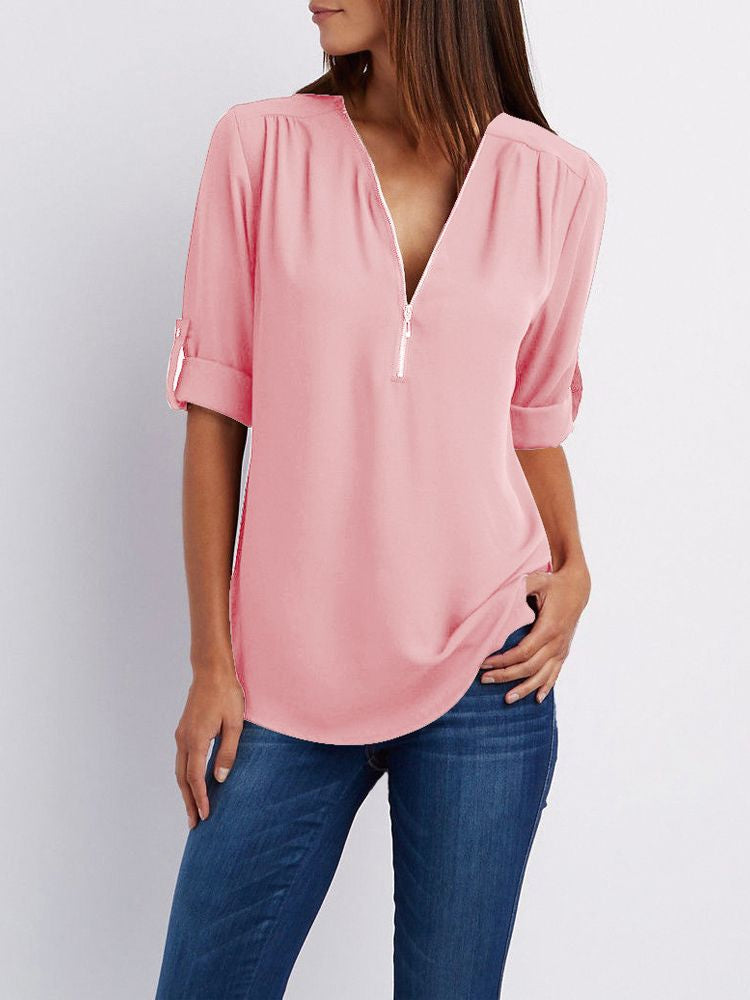 Maxime™ - Long-sleeved Loose Blouse