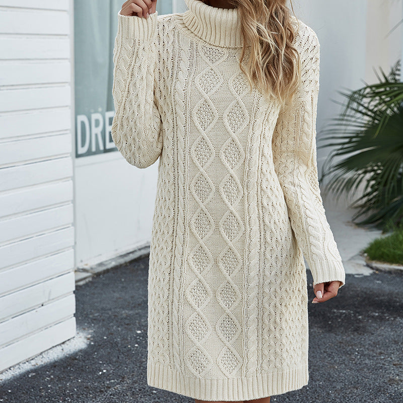 Sylis | Beige knit dress for women