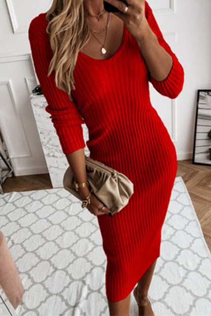 Sylis | Robust ribbed knit bodycon midi dress