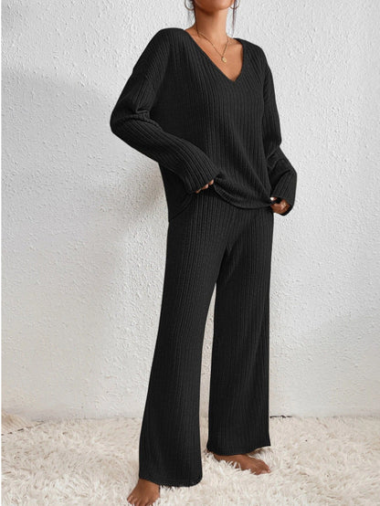 Sylis-Mode | 2-piece Lounge Set Rib pattern
