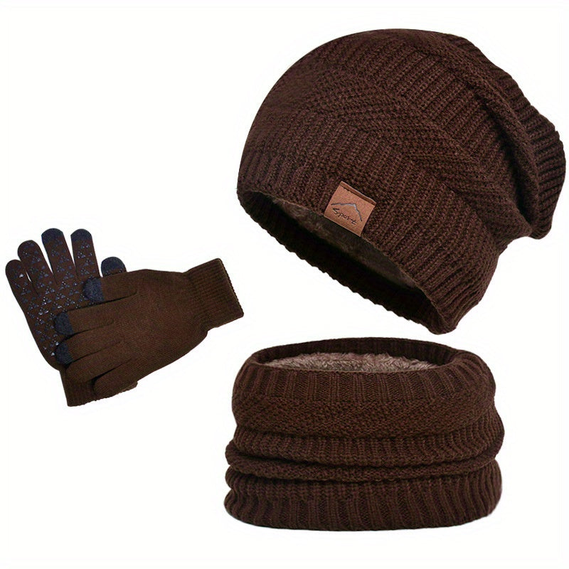 Sylis-Mode - Leisure Winter Plush 3-piece Set for Men