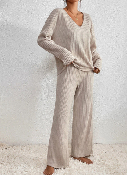 Sylis-Mode | 2-piece Lounge Set Rib pattern