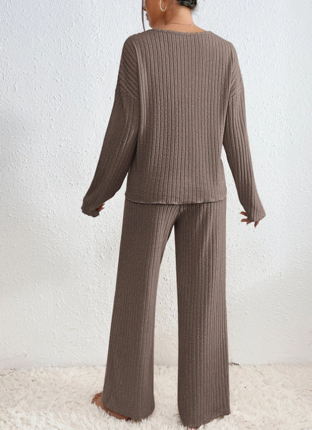 Sylis-Mode | 2-piece Lounge Set Rib pattern