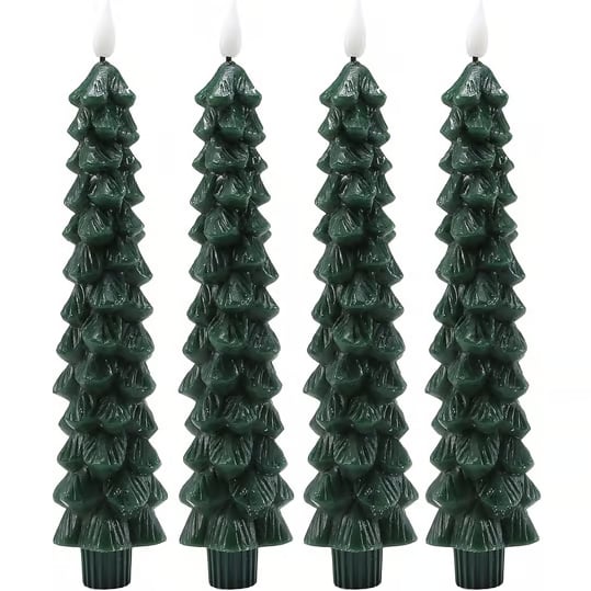 LED Christmas Candle with Music | Christmas Tree Decoration | Flickering Light & Warm White | Safe Candle Lighting