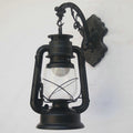 1-Light Kerosene Wall Mount Lighting Nautical Black/Copper/Bronze Clear Glass Wall Lights for Dining Room