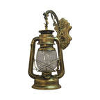 1-Light Kerosene Wall Mount Lighting Nautical Black/Copper/Bronze Clear Glass Wall Lights for Dining Room
