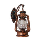 1-Light Kerosene Wall Mount Lighting Nautical Black/Copper/Bronze Clear Glass Wall Lights for Dining Room