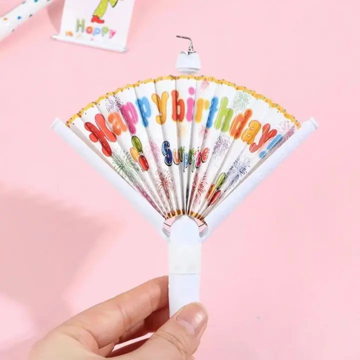 Surprise Pop-up Fan Candle Topper