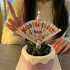 Surprise Pop-up Fan Candle Topper