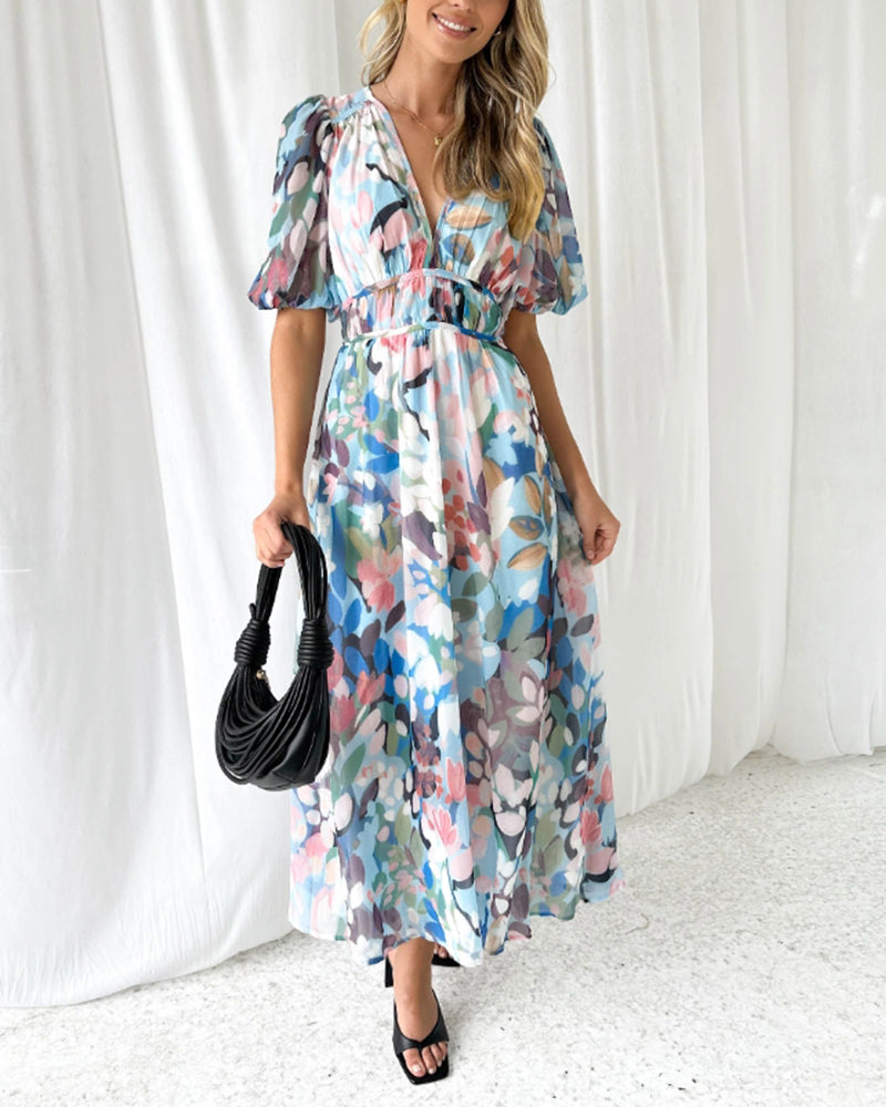 Sylis | Boho Floral Maxi Dress