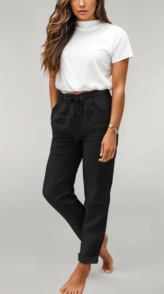 Sylis | Cotton Linen Elasticated Trousers