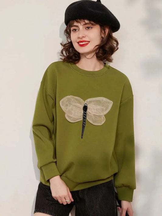 Jumper with 3D Dragonfly