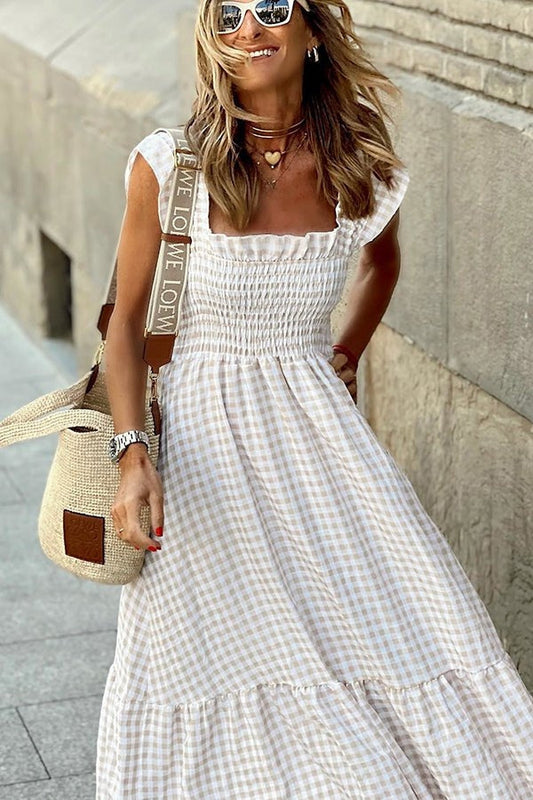 Sylis | Elegant Plaid Summer Dress