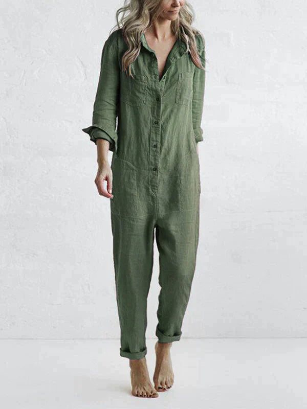 Sylis | Cotton Turn-Down Jumpsuit