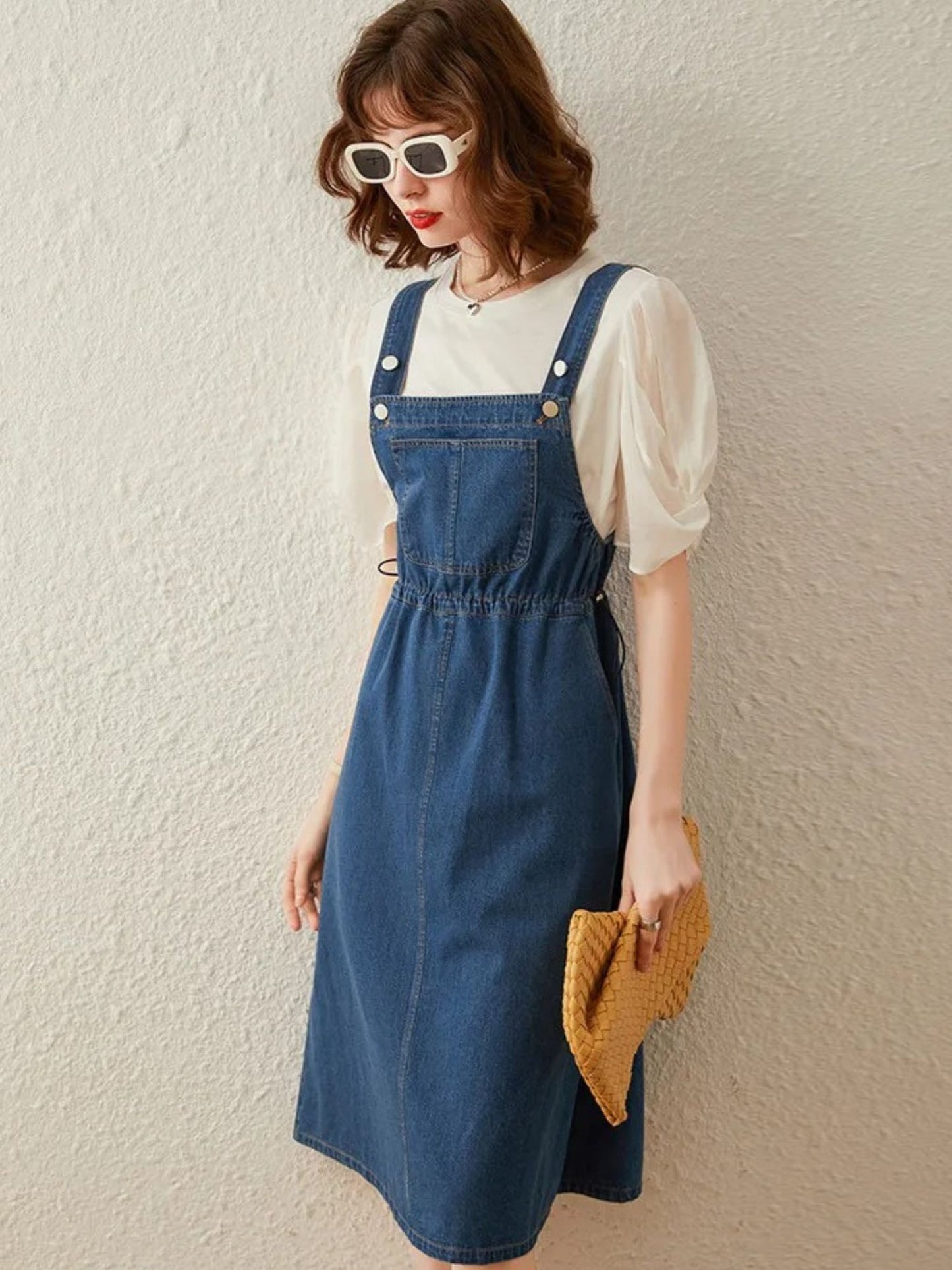 Denim Suspender Dress