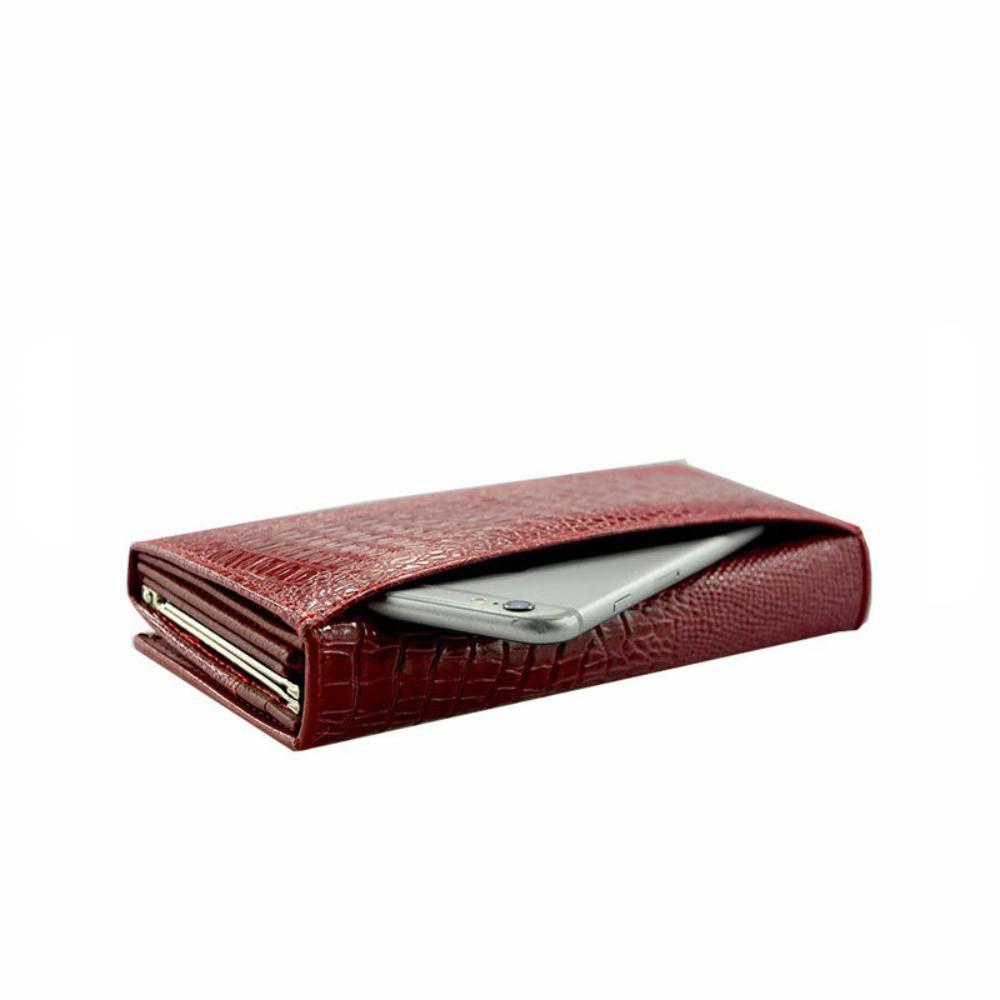 Sylis - Elegant RFID Wallet with Crocodile Embossing