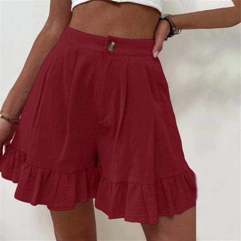 Sylis |  Flowy Ruffle Hem Shorts