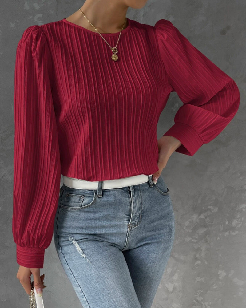 Sylis | Elegant shirt with round collar