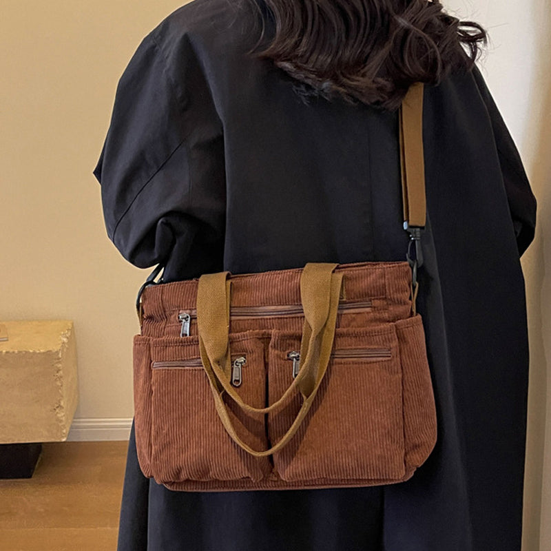 Sylis | Plain Corduroy Tote Bag