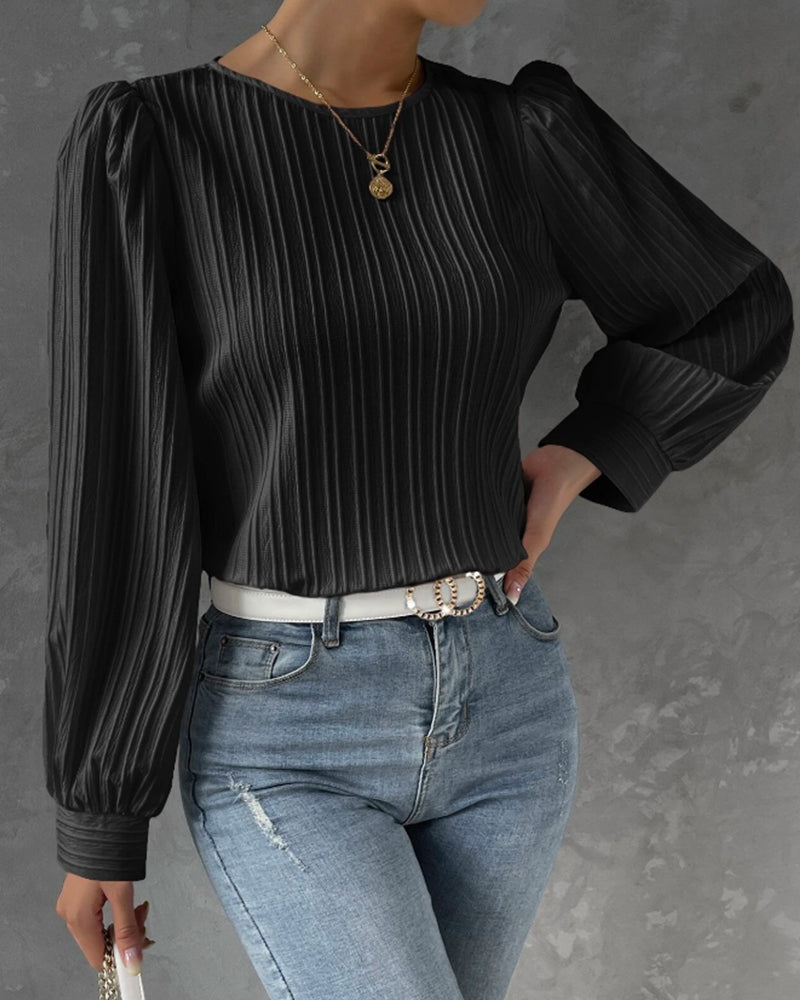 Sylis | Elegant shirt with round collar
