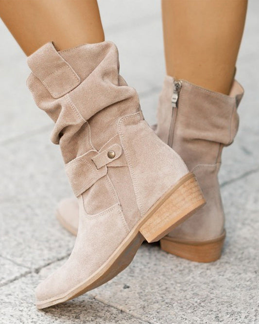 Sylis Wild with low heel and zipper