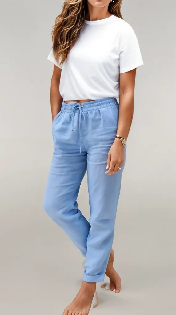 Sylis | Cotton Linen Elasticated Trousers