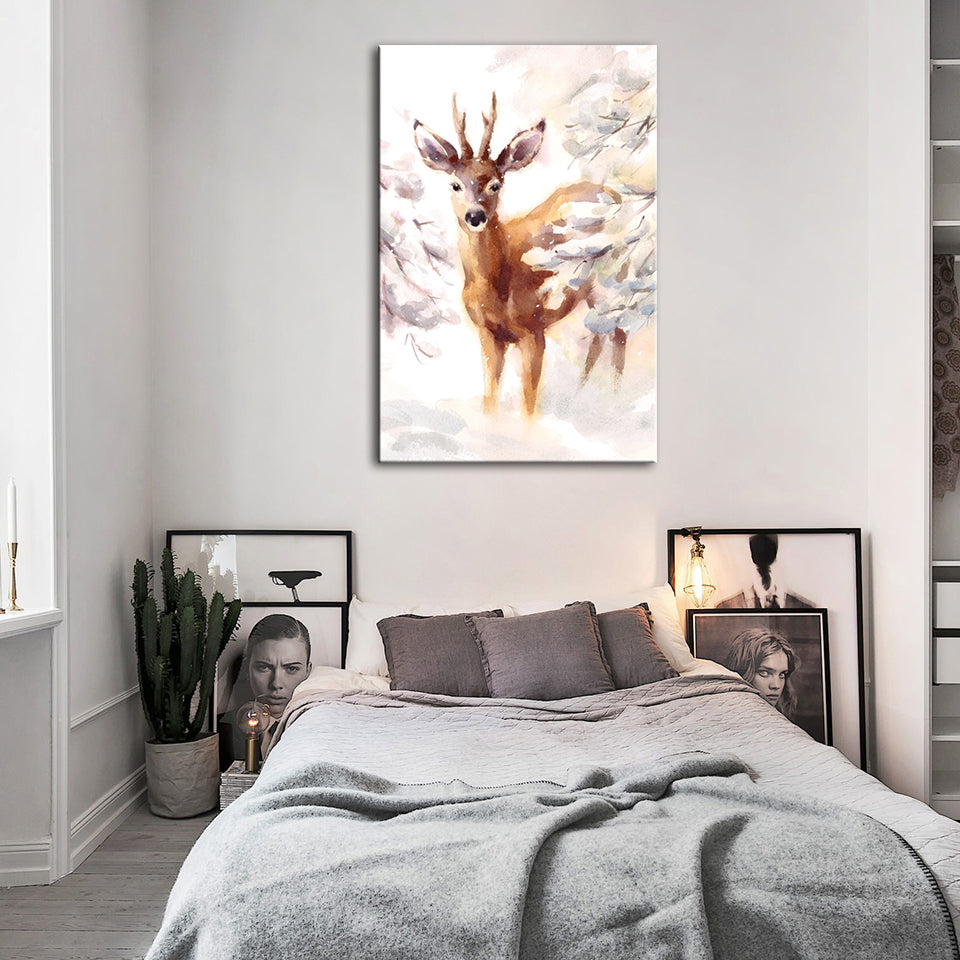 Young Elegant Deer - Canvas Wall Art Painting