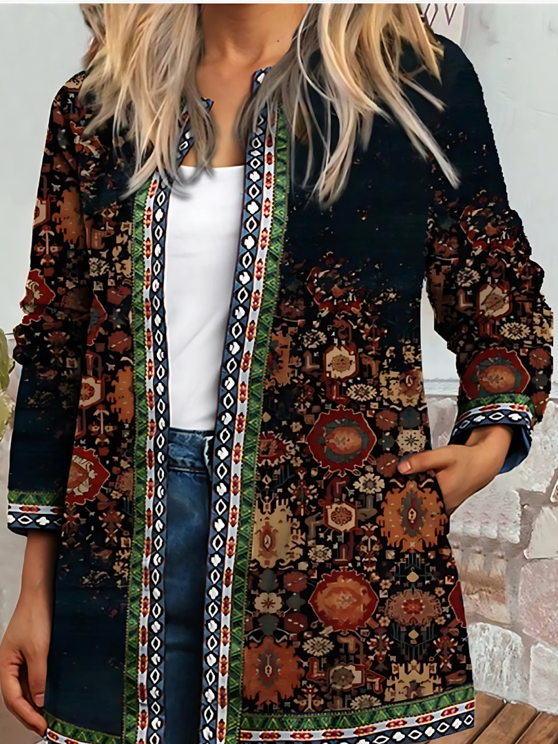 Sylis | Women's Ethnic Floral  Coat Jacket