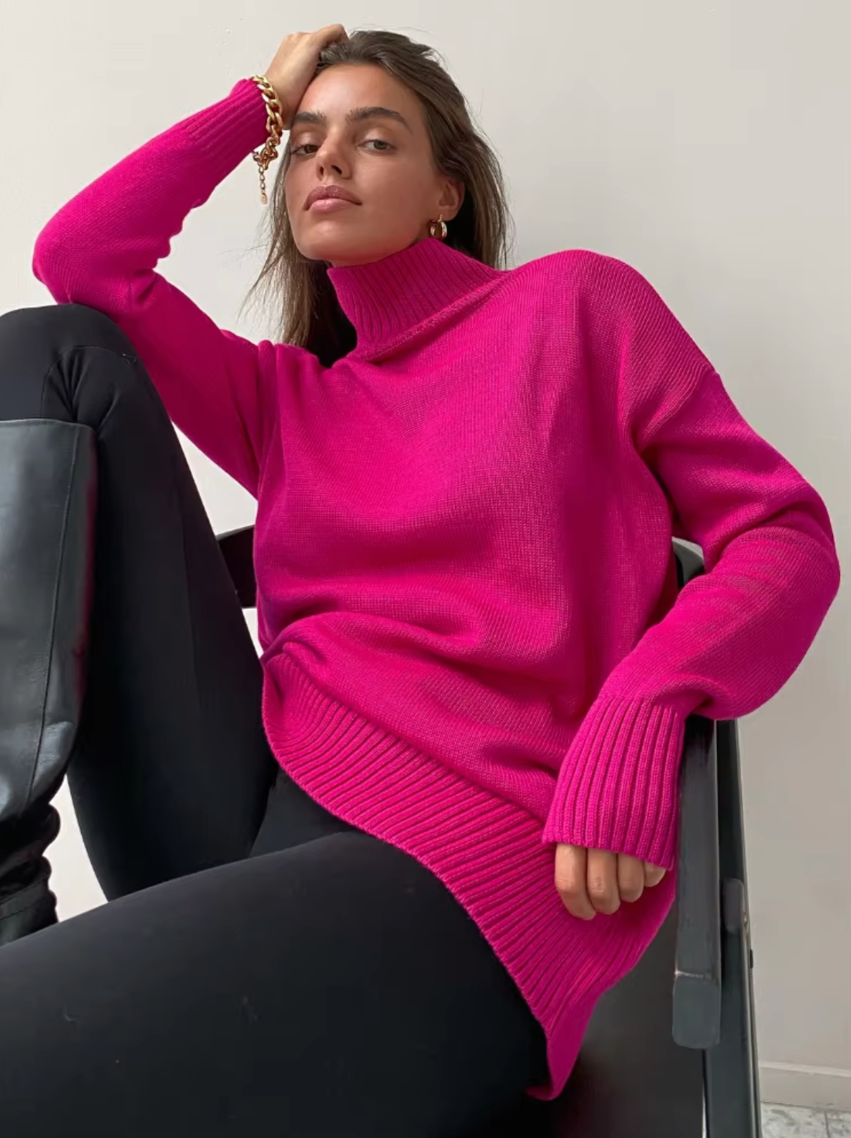 Sylis | Oversized casual turtleneck sweater