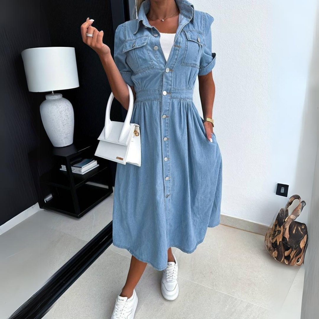 Sylis | Women's Elegant Trendy Denim Dress