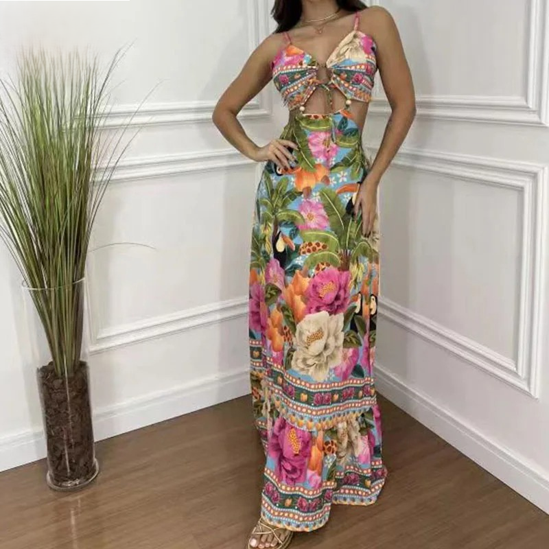 Sylis | Women's Tropical Maxi Dress